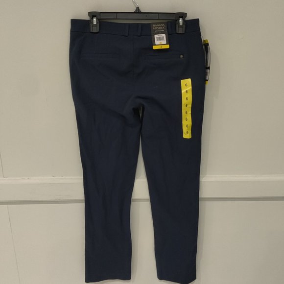 NWT Banana Republic Womens Slim Straight Ankle Pants Blue Size 6 $60 8D136 - Picture 2 of 2